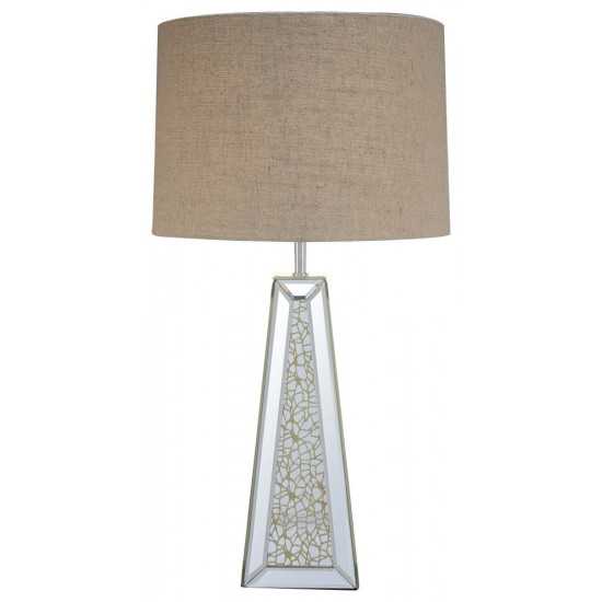 ACME Britt Table Lamp, Mirrored & Chrome