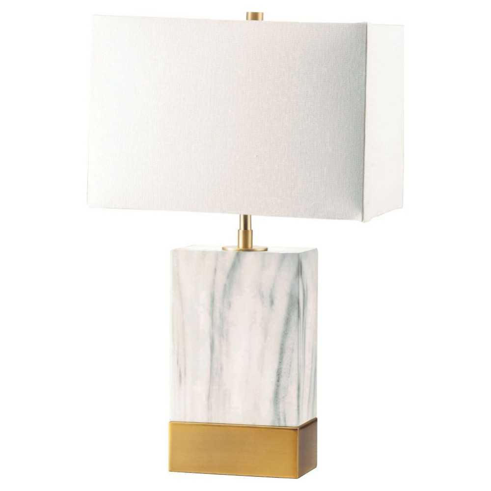 ACME Libe Table Lamp, White & Satin Gold