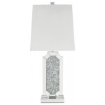 ACME Noralie Table Lamp, Mirrored & Faux Diamonds