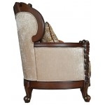 ACME Devayne Loveseat w/4 Pillows, Fabric & Dark Walnut