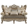 ACME Ranita Loveseat w/6 Pillows, Fabric & Champagne