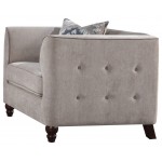 ACME Cyndi Chair w/1 Pillow, Tan Velvet