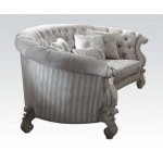 ACME Versailles Sofa w/5 Pillows, Ivory Velvet & Bone White