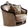 ACME Ernestine Chair w/2 Pillow, Tan Fabric & Black