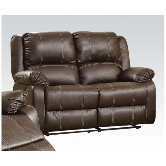 ACME Zuriel Loveseat (Motion), Brown PU