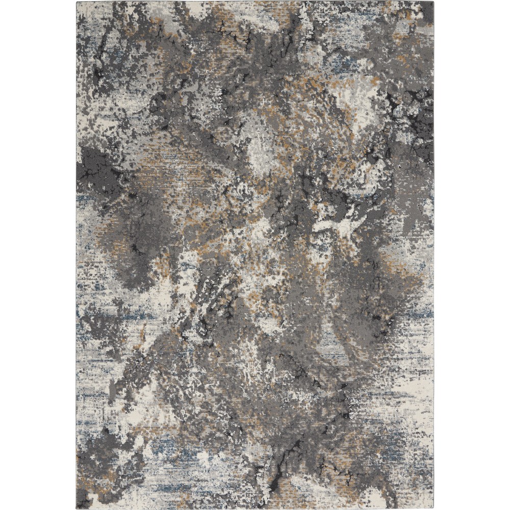 Nourison Tangra TNR01 Area Rug, Grey/Multicolor, 5'3" x 7'3"