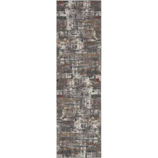 Nourison Tangra TNR02 Runner Rug, Grey/Multicolor, 2'2" x 7'6"