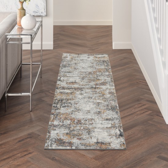 Nourison Tangra TNR03 Runner Rug, Grey/Multicolor, 2'2" x 7'6"