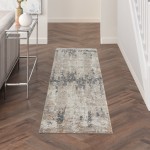 Nourison Tangra TNR05 Runner Rug, Cream/Grey, 2'2" x 7'6"