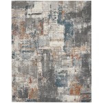 Nourison Tangra TNR06 Area Rug, Grey/Multicolor, 7'10" x 9'10"