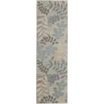 Nourison Tranquil TRA01 Runner Rug, Ivory/Light Blue, 2'3" x 7'3"