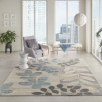 Nourison Tranquil TRA01 Area Rug, Ivory/Light Blue, 8' x 10'