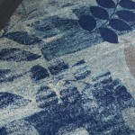 Nourison Tranquil TRA01 Area Rug, Navy/Light Blue, 6' x 9'