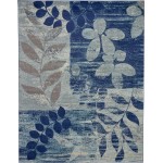 Nourison Tranquil TRA01 Area Rug, Navy/Light Blue, 8' x 10'