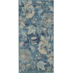 Nourison Tranquil TRA02 Area Rug, Turquoise, 2' x 4'