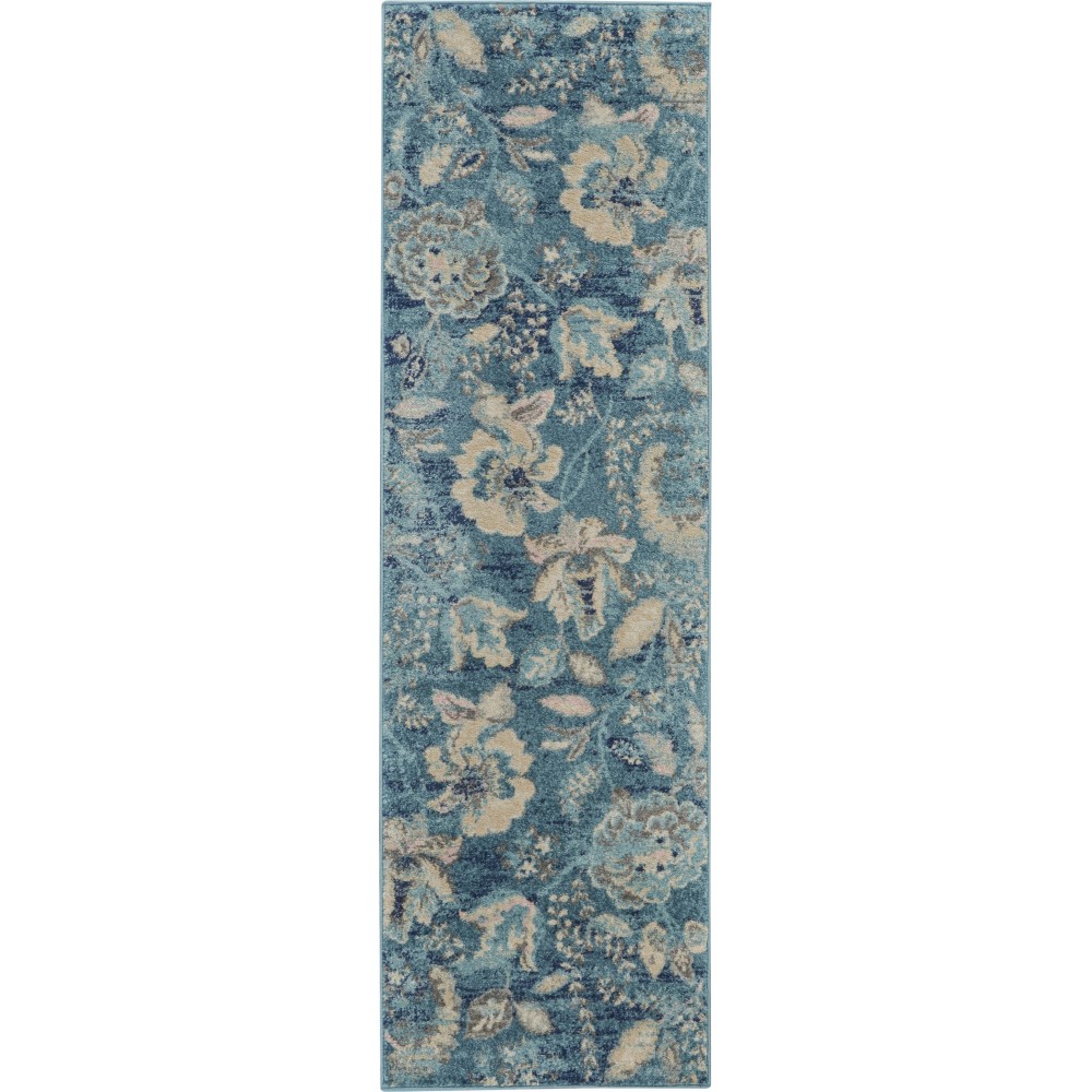 Nourison Tranquil TRA02 Runner Rug, Turquoise, 2'3" x 7'3"