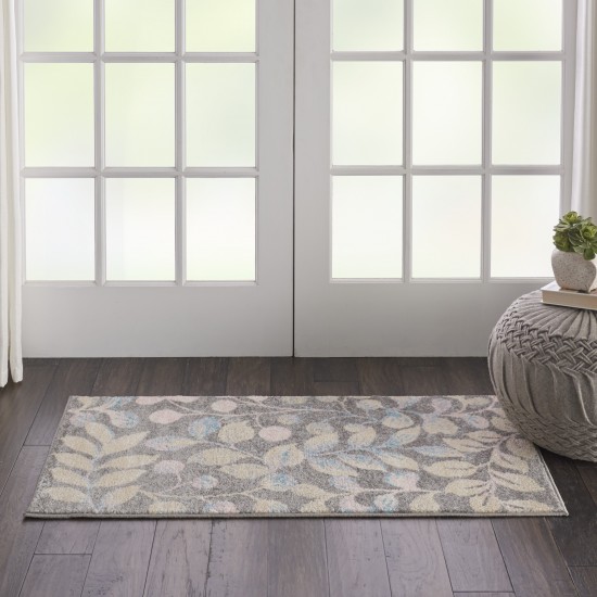 Nourison Tranquil TRA03 Area Rug, Grey/Beige, 2' x 4'