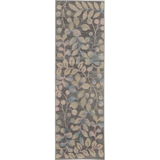 Nourison Tranquil TRA03 Runner Rug, Grey/Beige, 2'3" x 7'3"