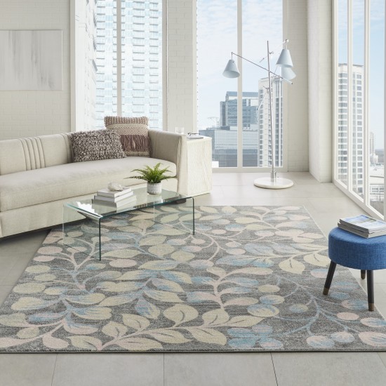 Nourison Tranquil TRA03 Area Rug, Grey/Beige, 8' x 10'