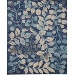 Nourison Tranquil TRA03 Area Rug, Navy, 8' x 10'