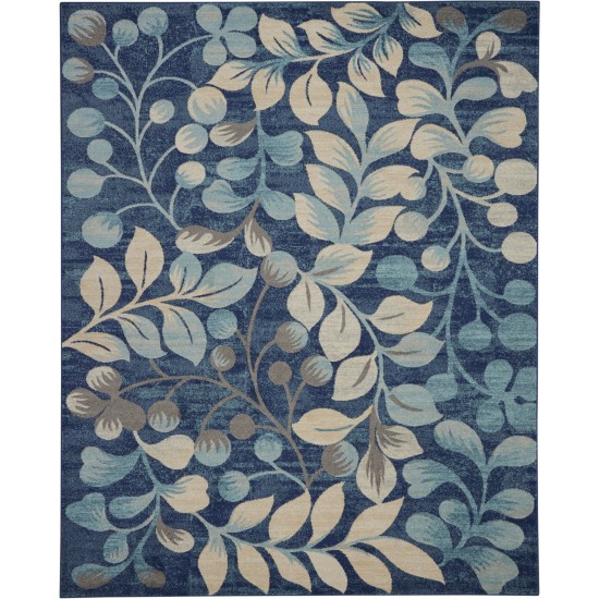 Nourison Tranquil TRA03 Area Rug, Navy, 8' x 10'