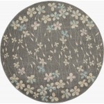 Nourison Tranquil TRA04 Area Rug, Grey/Beige, 5'3" x Round