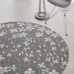 Nourison Tranquil TRA04 Area Rug, Grey/Beige, 5'3" x Round