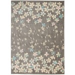 Nourison Tranquil TRA04 Area Rug, Grey/Beige, 6' x 9'