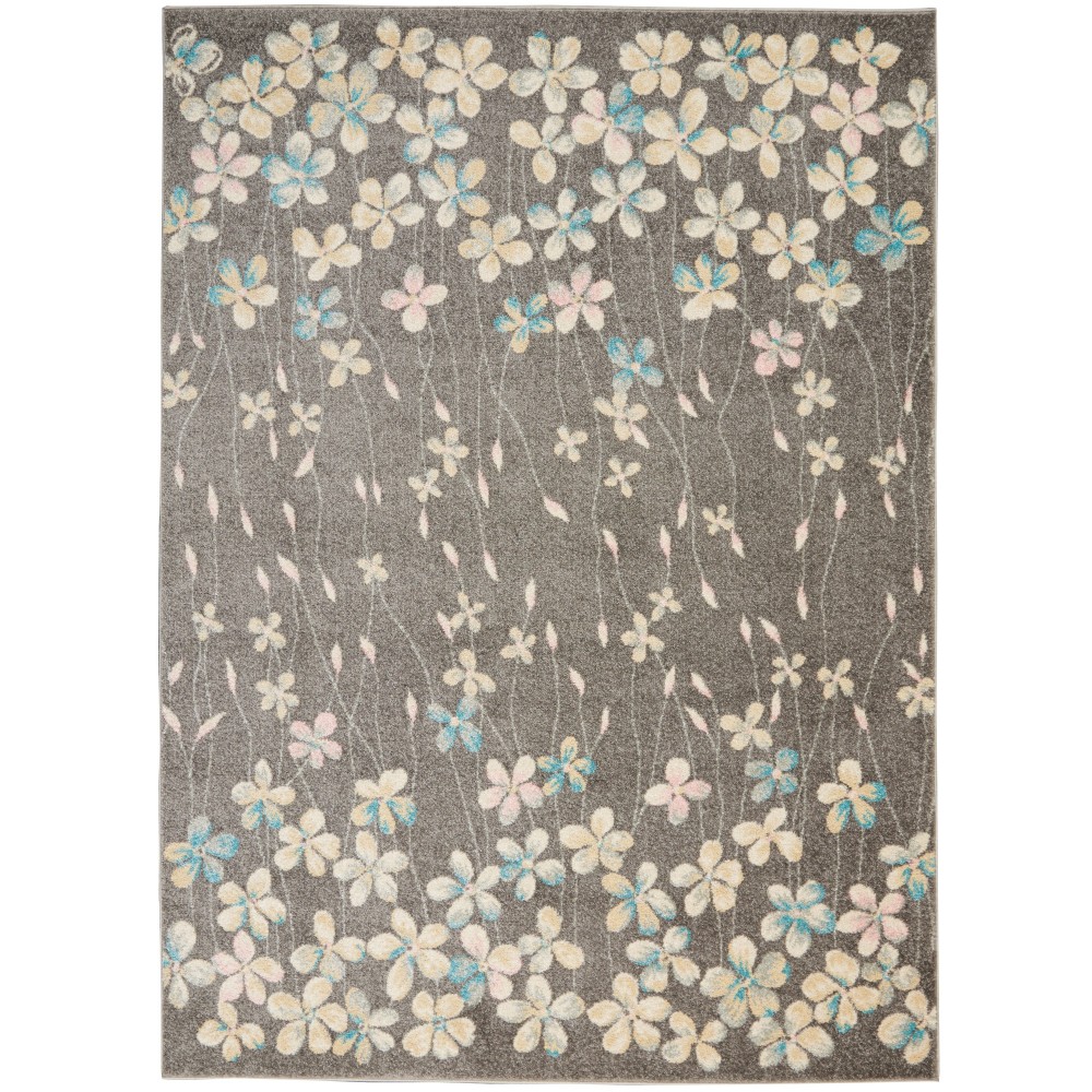 Nourison Tranquil TRA04 Area Rug, Grey/Beige, 6' x 9'