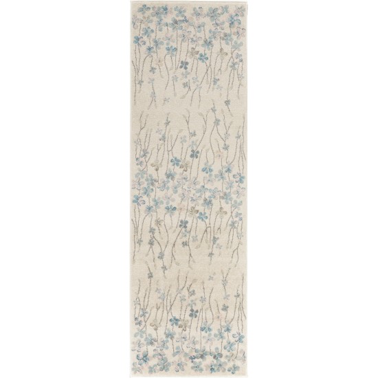 Nourison Tranquil TRA04 Runner Rug, Ivory, 2'3" x 7'3"