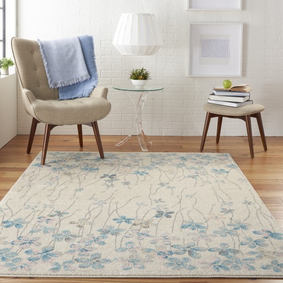 Nourison Tranquil TRA04 Area Rug, Ivory, 4' x 6'