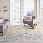 Nourison Tranquil TRA04 Area Rug, Ivory, 8'10" x 11'10"