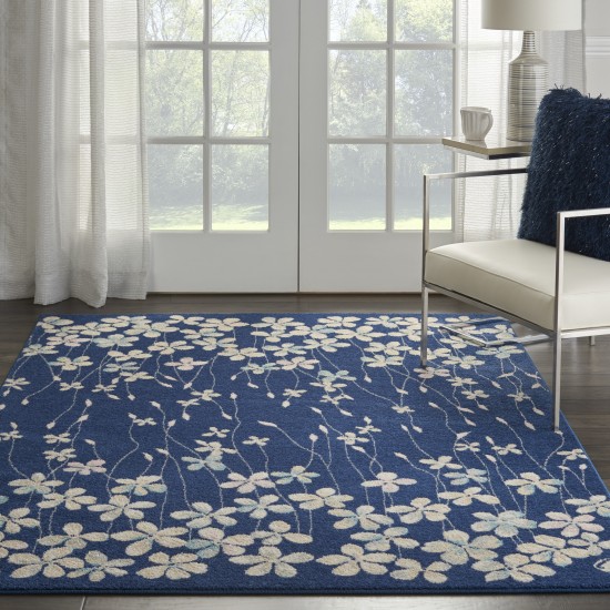 Nourison Tranquil TRA04 Area Rug, Navy, 4' x 6'