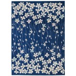 Nourison Tranquil TRA04 Area Rug, Navy, 5'3" x 7'3"