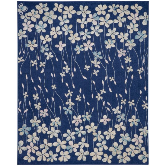 Nourison Tranquil TRA04 Area Rug, Navy, 8' x 10'