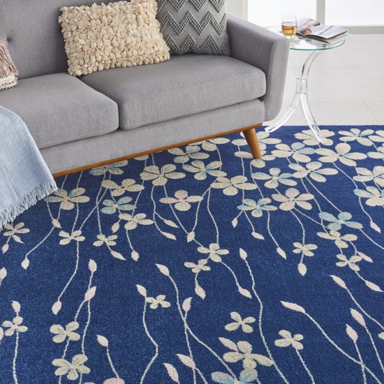 Nourison Tranquil TRA04 Area Rug, Navy, 8' x 10'