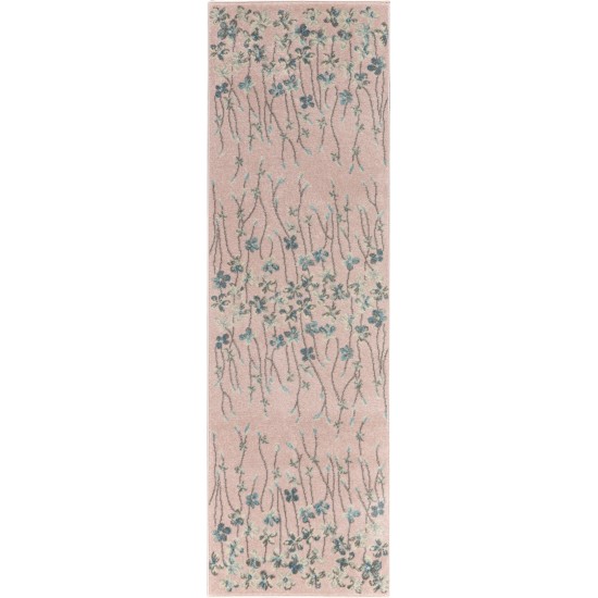 Nourison Tranquil TRA04 Runner Rug, Pink, 2'3" x 7'3"