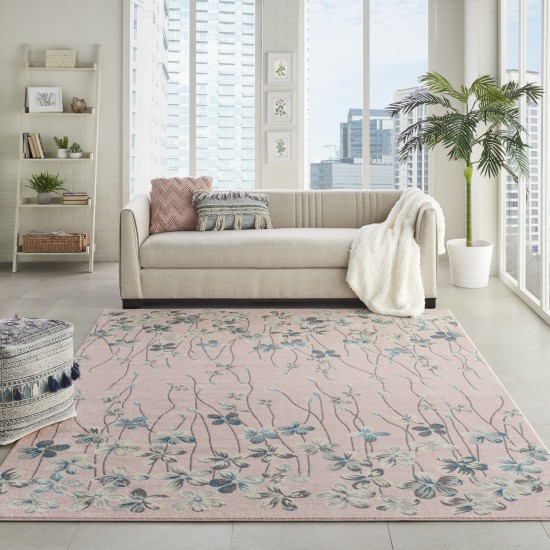 Nourison Tranquil TRA04 Area Rug, Pink, 8' x 10'