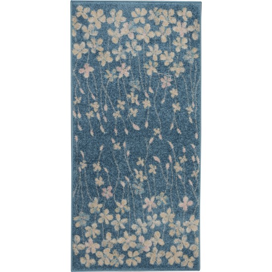 Nourison Tranquil TRA04 Area Rug, Turquoise, 2' x 4'