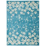 Nourison Tranquil TRA04 Area Rug, Turquoise, 4' x 6'