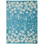 Nourison Tranquil TRA04 Area Rug, Turquoise, 6' x 9'