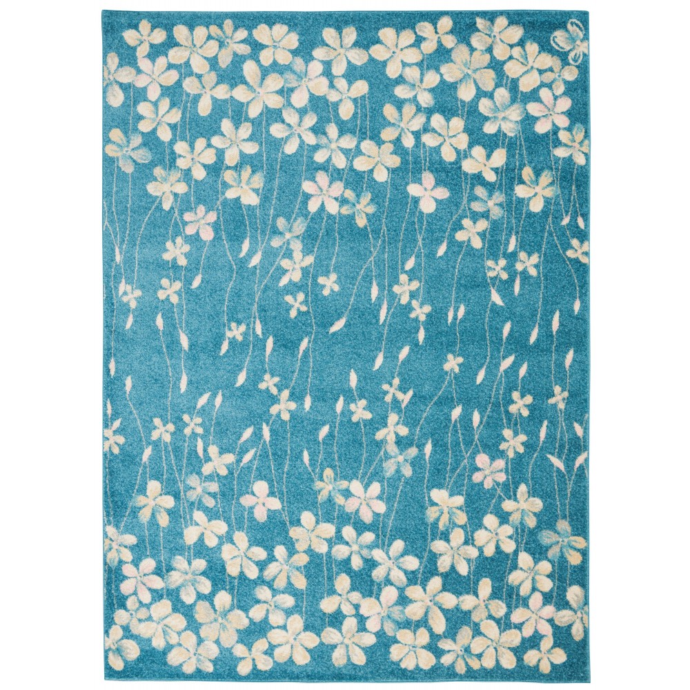 Nourison Tranquil TRA04 Area Rug, Turquoise, 6' x 9' Nourison Tranquil TRA04 Area Rug, Turquoise, 6' x 9'