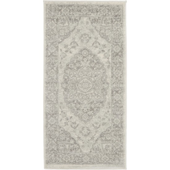 Nourison Tranquil TRA05 Area Rug, Ivory/Grey, 2' x 4'