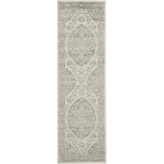 Nourison Tranquil TRA05 Runner Rug, Ivory/Grey, 2'3" x 7'3"