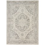 Nourison Tranquil TRA05 Area Rug, Ivory/Grey, 4' x 6'