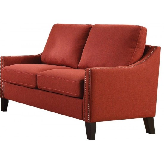 ACME Zapata Loveseat, Red Linen