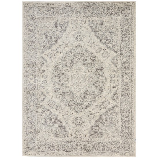 Nourison Tranquil TRA05 Area Rug, Ivory/Grey, 5'3" x 7'3"