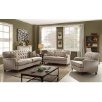 ACME Alianza Loveseat w/2 Pillows, Beige Fabric