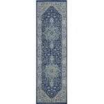 Nourison Tranquil TRA06 Runner Rug, Ivory/Navy, 2'3" x 7'3"