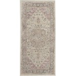 Nourison Tranquil TRA06 Area Rug, Ivory/Pink, 2' x 4'